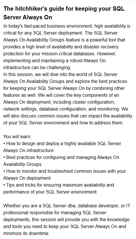 Guia do Mochileiro para manter seu SQL Server Always On – SQL Server Tips